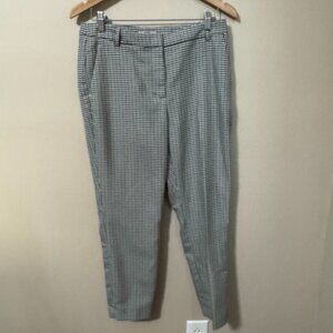 H&M Houndstooth Cigarette Pants | Black White Check | Tapered Slim Fit (237)